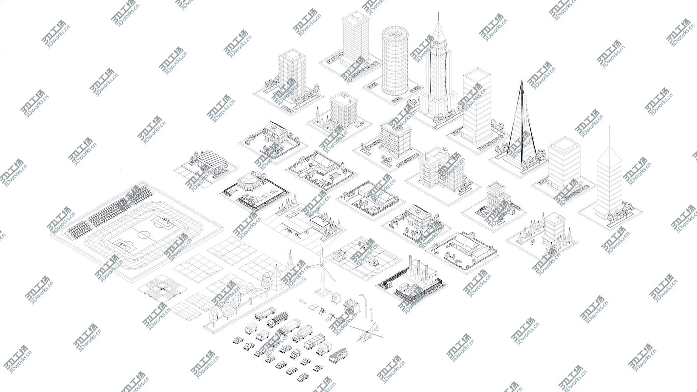 images/goods_img/202104092/3D model Polygonia City Buildings Cars and Elements Pack/2.jpg
